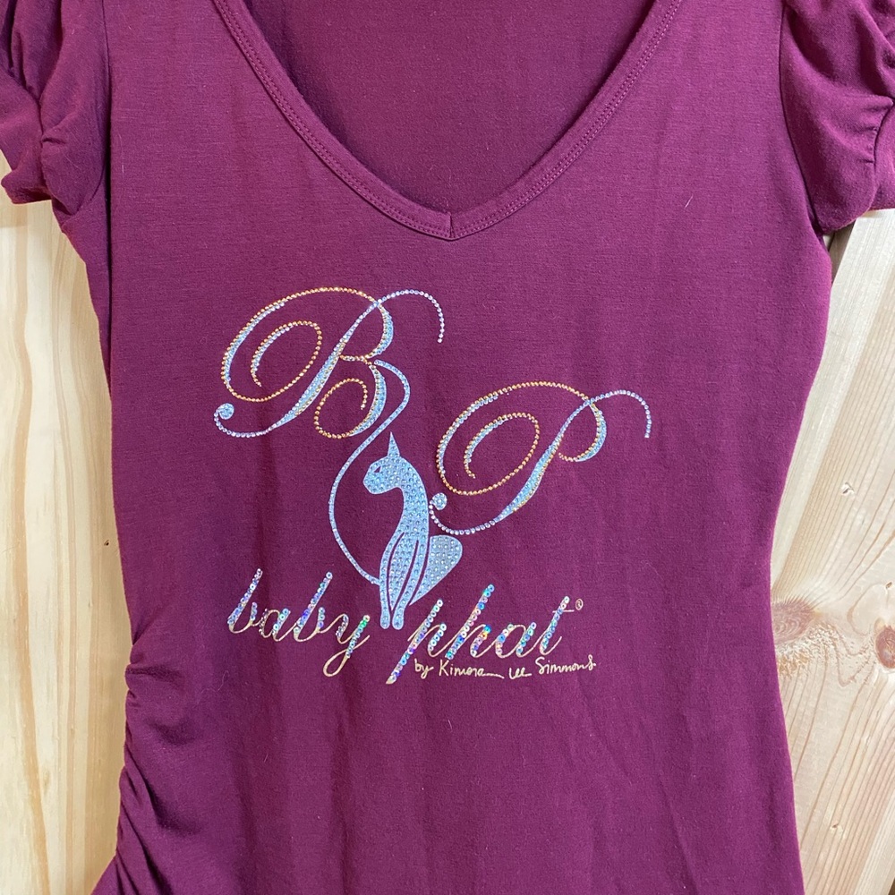 Baby Phat purple short sleeve top size L